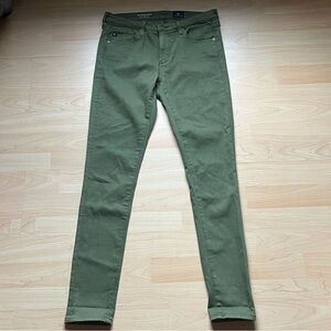 AG Jeans The Legging Ankle Super Skinny Green 27